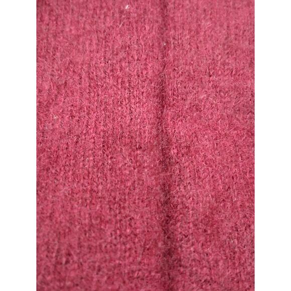 Linea Rossa 100% Pure Cashmere Cardigan Sweater Burgundy Womens S Long Pockets - Picture 5 of 11